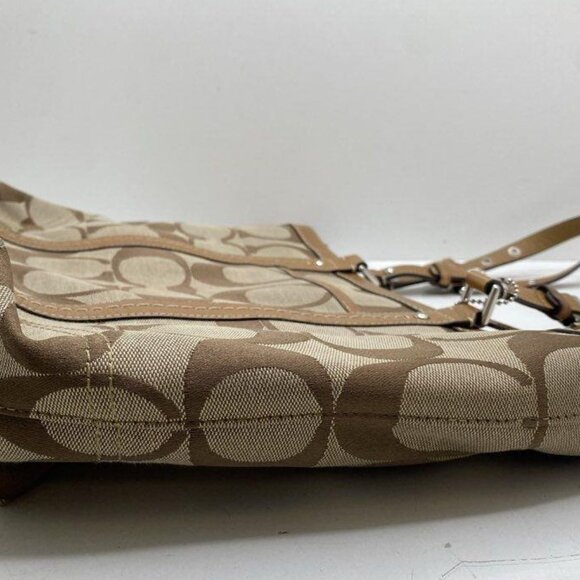 Coach Brown Patterned Tote Bag with Dual Handles - Picture 5 of 11